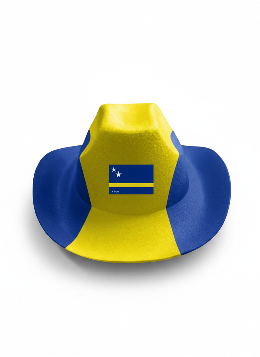 Curaçao fan cowboy hat, polyester, one size fits most