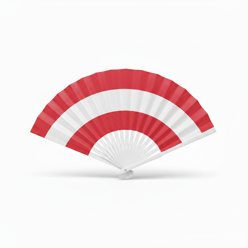Austria folding hand fan in country colors