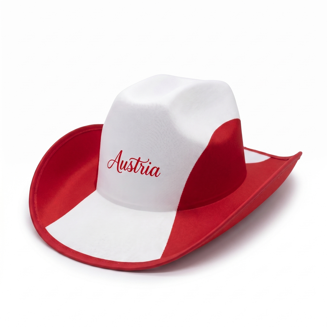 Austria fan cowboy hat, polyester, one size fits most