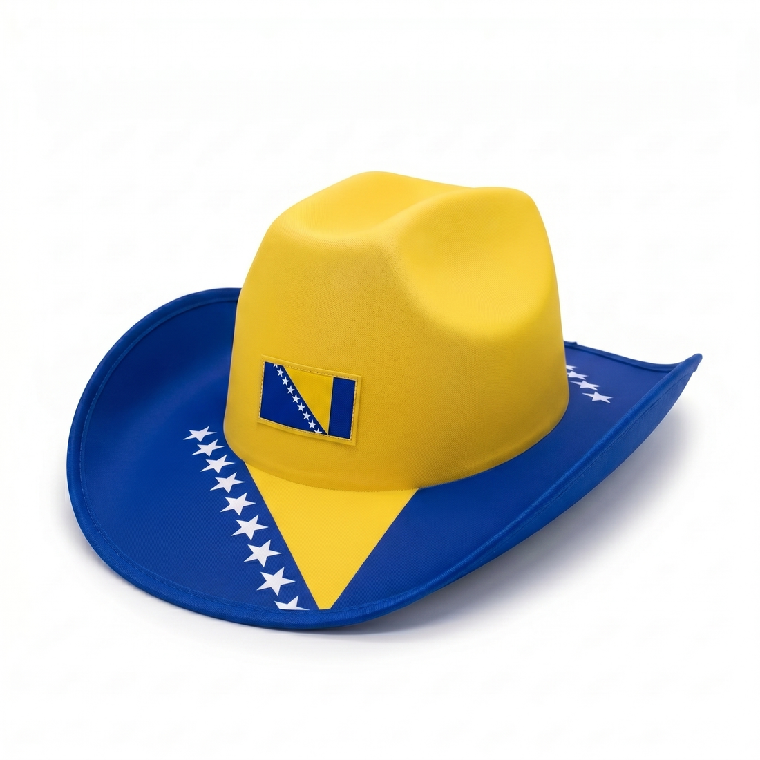 Bosnia fan cowboy hat, polyester, one size fits most