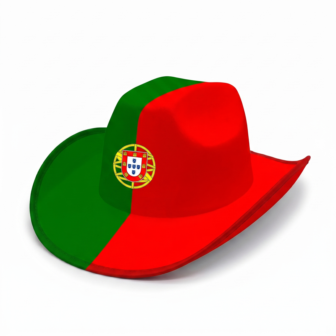 Portugal fan cowboy hat, polyester, one size fits most